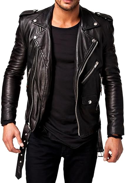 men’s lambskin leather moto jacket – vintage black men’s lambskin leather moto jacket – vintage black