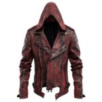 bloodhound crimson wraith hooded moto jacket