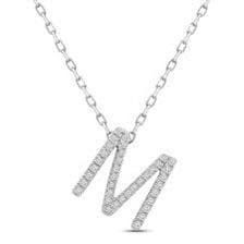 letter m diamond necklace