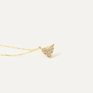 heart charm necklace – gold
