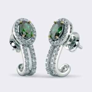 Diamond & Emerald Earrings.