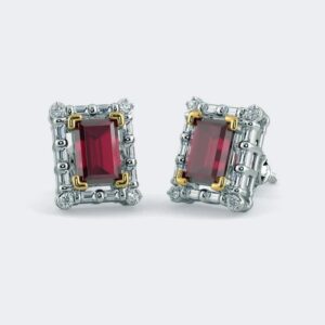 Artificial Jewellery ruby stud earrings