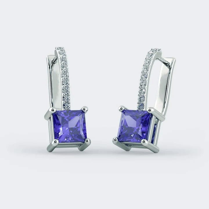 tanzanite hoop earrings tanzanite hoop earrings
