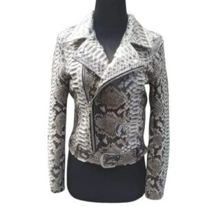 Snakeskin Biker Jacket