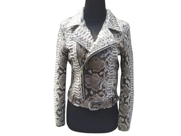 Snakeskin Biker Jacket