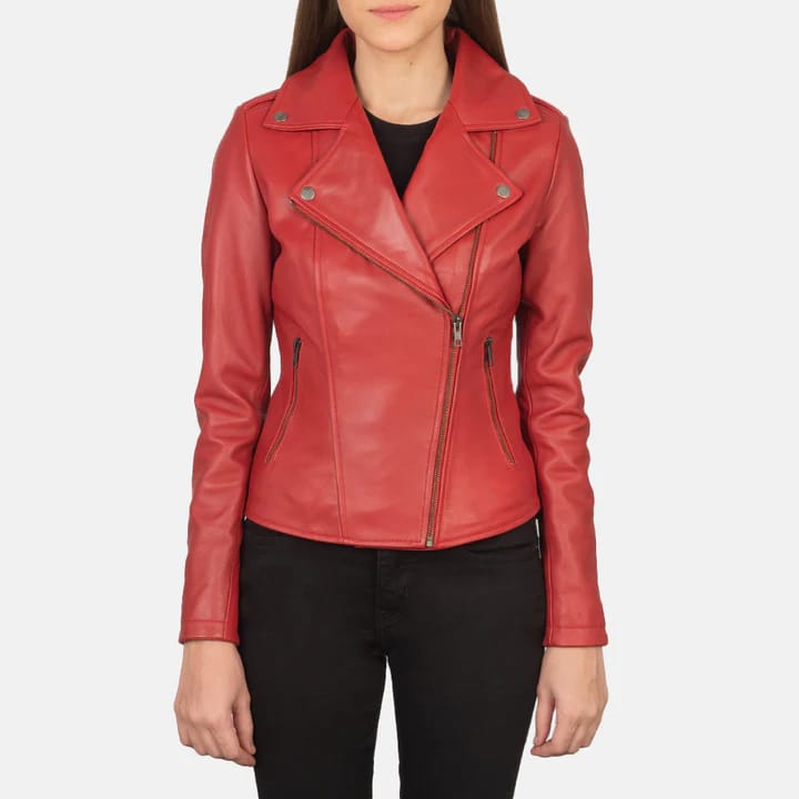 Sheepskin Red Leather Jacket