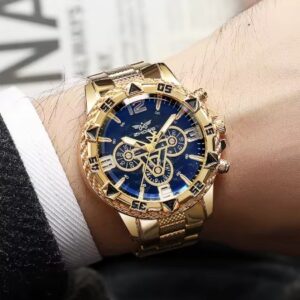 men’s business quartz wrist watch – black