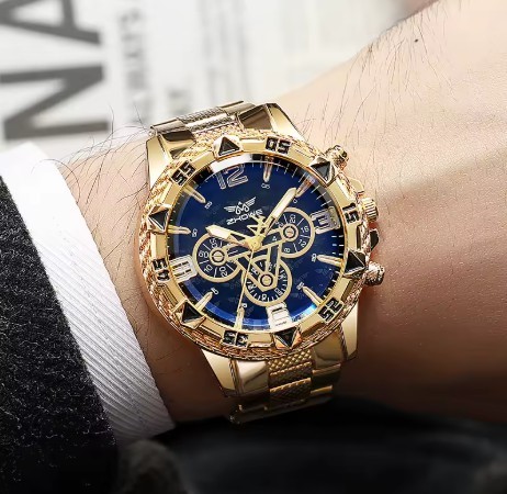 Casual Men’s Steel Band Quartz Watch