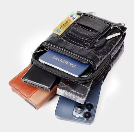 men’s crocodile pattern genuine leather crossbody & waist bag men’s crocodile pattern genuine leather crossbody & waist bag