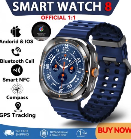 Smart Watch 8 Ultra 2025 – GPS, NFC, Bluetooth Call & Full Health Monitoring