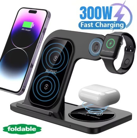 300W Foldable Fast Wireless Charging Station
